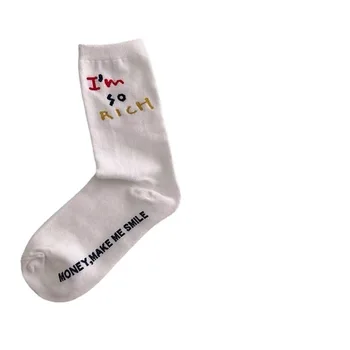 Sevimli Japon Kore Asimetrik Çorap Kadın Kız Kafa Çift Çorap Trend Kawaii Harajuku Tasarımcı Çorap 2
