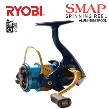 RYOBI SMAP XVB İplik Balıkçılık Reel 1000-4000 6 + 1BB Dişli Oranı 5.0: 1/5 1: 1 Max Sürükle 5kg Metal Makara Güç Kolu Olta takımı