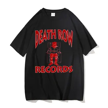 ÖLÜM SATIR kayıtları Klasik Hip Hop T Shirt Pop Tshirt Erkek Kadın Beyaz Kısa Kollu Tees Rap Tupac 2Pac Snoop Doggy Dogg T-shirt 1
