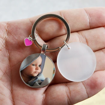 3cm Boş CD ve Kişiselleştirilmiş Fotoğraf Kolye. Bebeğiniz için Özelleştirilmiş Anahtarlık Aile üyeleri için Favori Bir Hediye 2