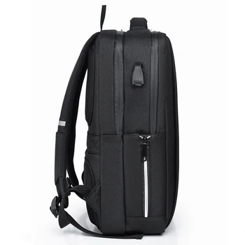 Anti Hırsızlık Erkekler 14.7 inç Laptop Sırt Çantaları Su Geçirmez Oxford Seyahat Çantası Rahat Erkek Okul Çantası USB Şarj İş Çantası Kilit ile 3