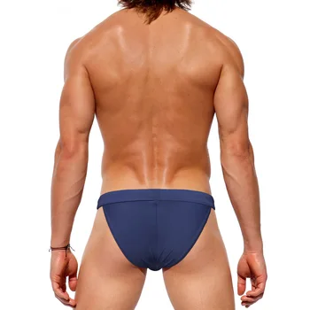 WY17 yeni seksi düşük bel sıkı erkek mayo yaz yarım paket kalça yüzme plaj şortu bikini erkek mayosu külot bikini mayolar 3