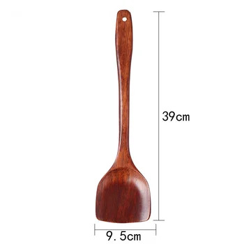 Mutfak eşyaları Ahşap Kürek Tahta Kaşık Pişirme Kürek Yüksek Sıcaklık Pirinç Kürek Uzun Saplı tahta spatula