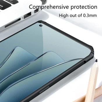 Rzants OnePlus 10 Pro 10T Durumda Sert Hava Yastığı Koruma İnce Şeffaf Kapak 4