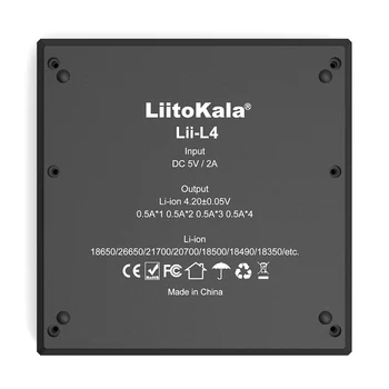 LiitoKala Lii-L2 Lii-L4 3.2 V LiFePO4 3.7 V 18650 şarj edilebilir pil şarj cihazı 18350 14500 16340 26650 21700 18650 piller 4