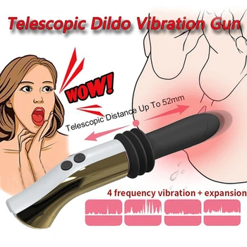 Otomatik Teleskopik G noktası Vibratör Seks Oyuncakları G-Spot Pussy Pompa Sokmak Dildo Kadınlar için Penis Pompalama Tabancası Seks Makinesi