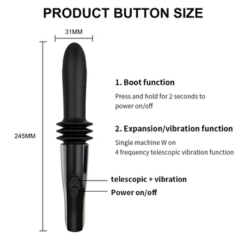 Otomatik Teleskopik G noktası Vibratör Seks Oyuncakları G-Spot Pussy Pompa Sokmak Dildo Kadınlar için Penis Pompalama Tabancası Seks Makinesi 5