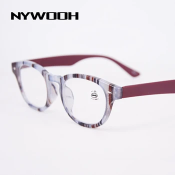 NYWOOH Moda okuma gözlüğü Kadın Erkek Kare Gözlük Reçete Renkli Çizgili Plastik Presbiyopi Gözlük Diyoptri 2
