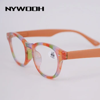 NYWOOH Moda okuma gözlüğü Kadın Erkek Kare Gözlük Reçete Renkli Çizgili Plastik Presbiyopi Gözlük Diyoptri 3