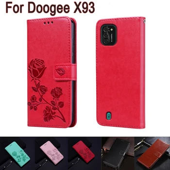 Manyetik Kart Kapak Doogee X93 cüzdan kılıf Deri Kabuk Kitap Doogee X 93 Kılıf Telefon Koruyucu Hoesje Funda Çantası 3