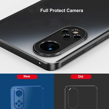 Huawei P50 Pro P40 P30 Mate 40 30 Onur 50 Nova 8 7 SE Durumda Tam Koruma Lens Nano Kaplama Ultra İnce Mat Şeffaf Yumuşak Kapak 1
