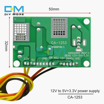 CA-1253 12 V için 5 V için 3.3 V DC-DC Adım-Aşağı Modülü LCD Güç Kaynağı Kurulu Gerilim Dönüşüm Modülü ile Tel 0