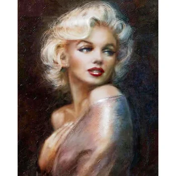 Marilyn Monroe Dıy Boya Sanat ve El Sanatları Kiti Seksi Kadın Elmas Boyama Aksesuarları Kadın Figürü 5D El Yapımı Çapraz Dikiş 1