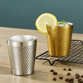 Çift Duvar paslanmaz çelik kupa Çekiç Elmas Doku Su Bardağı Seyahat İçin Açık Günlük Mutfak Ev Drinkware