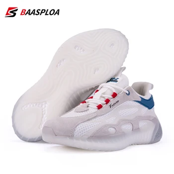 Baasploa 2022 Yeni erkek Moda Spor Ayakkabı Rahat Örgü yürüyüş ayakkabısı delikli sneaker Spor Erkek Zapatos De Hombre