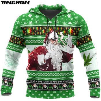 Noel Santa ot 3D Tüm Baskılı Erkekler Sonbahar Hoodie Unisex Rahat fermuar hoodies Streetwear Ceket Eşofman XY276