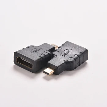Mikro HDMI(Tip D) HDMI Erkek(Tip Bir) Kadın Adaptörü Bağlayıcı HDTV Adaptör İçin Converter Bağlayıcı Voor Hd tv Kamera