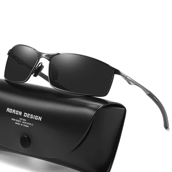 Kadınlar için Erkek Açık Sürüş Polarize güneş Gözlüğü Aoron güneş Gözlüğü Klasik Güneş Gözlük Erkek Metal UV400 Gözlük Kare Ayna 4