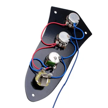 Kaplama Kablolu Anahtarı Kontrol Plakası FD Caz Bas Gitar Parçaları 3 Renk ile 3