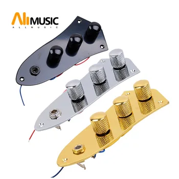 Kaplama Kablolu Anahtarı Kontrol Plakası FD Caz Bas Gitar Parçaları 3 Renk ile 4