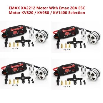 4 adet/grup EMAX XA2212 KV820 / KV980 / KV1400 Fırçasız Motor İle Emax Simonk 20A ESC RC Drone için 0
