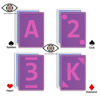 İşaretli Oyun Kartları UV Plastik Copag Sihirli Güverte Kurulu Oyunu Anti Hile Poker