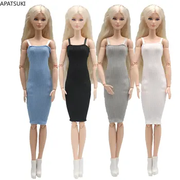 Barbie İçin ince Moda Kayma Elbise 1/6 İçin Bebek Elbise Kıyafetler Uygun Askısı Elbiseler Elbise BJD Bebek Aksesuarları Çocuklar Oyuncaklar