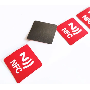 3/6 adet / grup NFC Çıkartmalar NFC 216 Etiketleri Anti Metal RFID yapışkanlı etiket etiket NFC216 Etiketi PET Malzeme NFC Telefonları