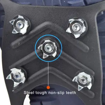 2 Adet kaymaz 8 diş Krampon Silikon ayakkabı koruyucu Açık Seyahat Ekipmanları