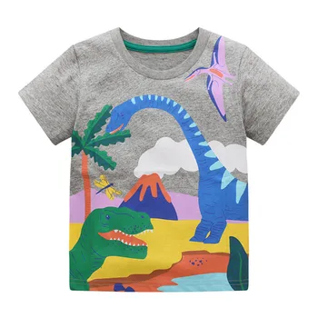 Atlama Metre Yaz Erkek T Shirt Pamuk Çocuklar Karikatür Giyim Sıcak Satış çocuk Tees Sevimli Üstleri Bebek giyim