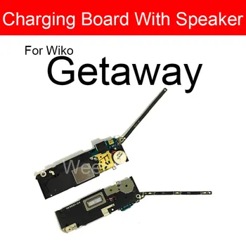 USB şarj aleti Kurulu Wiko Getaway İçin USB Şarj Jakı Bağlantı Noktası Konektörü Kurulu ile buzzer Flex kablolu telefon Yedek Parça Tamir
