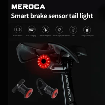 1 ADET Arka İşık Bisiklet Akıllı Sensör Fren Kuyruk İşık Şarj Edilebilir Lamba Arka Lambası MTB Bisiklet fener Bisiklet Bisiklet Aksesuarları 3