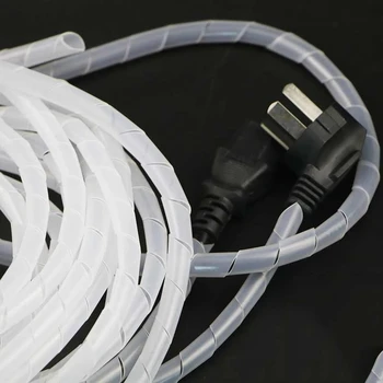 5M Yeni Spiraller Wrap Sleeving Tüp Alev Geciktirici Kablo Koruyucu Kılıf Bant Sarma Boru Tel Kollu 6-14mm
