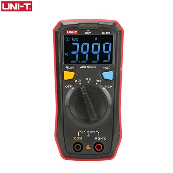 UNI - T Otomatik Aralığı Mini Dijital Multimetre Sıcaklık Test Cihazı UT123 UT123D Veri AC DC Voltmetre Cep Gerilim Amper Ohm Metre 1