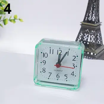 Kompakt Saat Çalar çalar saat Taşınabilir Mini Yatak Seyahat Kare Kuvars Bip Masa Sessiz Saat