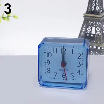 Kompakt Saat Çalar çalar saat Taşınabilir Mini Yatak Seyahat Kare Kuvars Bip Masa Sessiz Saat 5