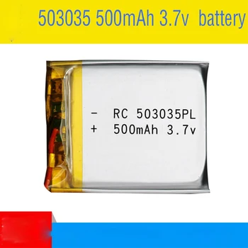 1 ADET 503035 3.7 v 500 mah lityum polimer pil 3 7 volt li po ion lipo şarj edilebilir piller dvd GPS navigasyon için 0