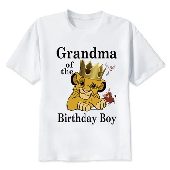 Eşleşen Aile Kıyafetleri Doğum Günü Çocuğu İçin Aslan Kral Simba Tema Parti Aile Bak T-shirt Çocuk Giysileri Baba Anne Kızı Oğlu