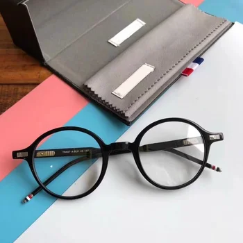 2022 Yeni Yüksek Kaliteli Marka Tasarımcısı Asetat Retro Yuvarlak Gözlük Optik Reçete Gözlük Çerçevesi Erkekler Gafas Kadın Gözlük 2