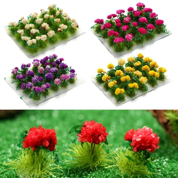 1 Adet Minyatür Çiçek Küme Statik Çim Tutamları Kum Masa Düzeni Sahne Modeli Peri Bahçe Wargame Malzeme Mikro Peyzaj