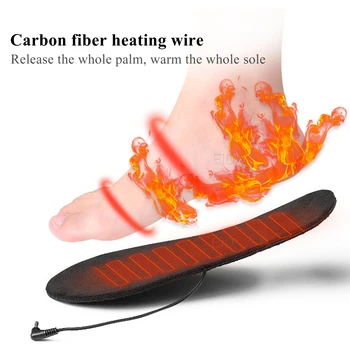 USB Elektrikli Isıtmalı Tabanlık Kadın Erkek Isıtmalı Ayakkabı Tabanlık Kış Açık Spor Ayak Isınma Tabanlık Ayak isıtma pedi ayak ısıtıcı