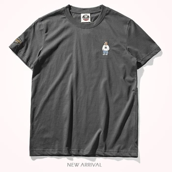 Basit nakış kısa kollu tişört erkek ıns moda marka yeni yaz gevşek pamuk yarım kollu rahat dip T-shirt