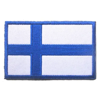 Bayrak Yama 1 İzlanda Norveç İsveç Danimarka Fin Bayrağı Nakış Yama Yama İçin Uygun DIY Çizgili giysi askısı Yüzey
