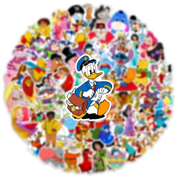 10/50/100 Adet Sevimli Disney Mix Anime Mickey Mouse Dikiş Karikatür Çıkartmalar Kaykay Dizüstü Telefon Araba Graffiti Sticker Çocuk Oyuncak 4