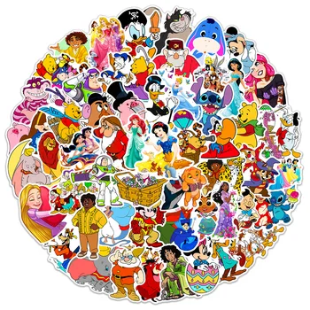 10/50/100 Adet Sevimli Disney Mix Anime Mickey Mouse Dikiş Karikatür Çıkartmalar Kaykay Dizüstü Telefon Araba Graffiti Sticker Çocuk Oyuncak 5