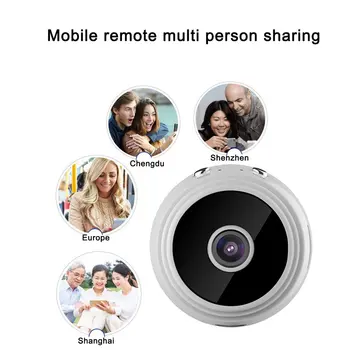 HD Mini WiFi Mikro Kamera Kablosuz Video Kaydedici ıp Gece Görüş Hareket Algılama Kamera Desteğini Gizli TF Kart 1080 P Bodycam