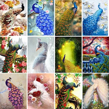 DİY Elmas Boyama Hayvan Phoenix Mozaik Sanat Taklidi Resim Tam Kare / Yuvarlak 5D Elmas Nakış Çapraz Dikiş Kiti Hediye 2