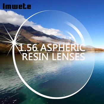 Imwete 1.56 1.61 1.67 1.74 Anti-mavi ışık asferik reçete özel şeffaf lensler reçine şeffaf miyopi gözlük 5