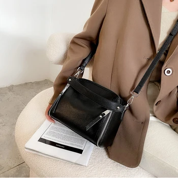 2022 Yeni Hakiki Deri Çanta Tasarımcıları Kadın postacı çantası Kadın Kova Çanta Deri Crossbody omuzdan askili çanta Çanta Bolsa