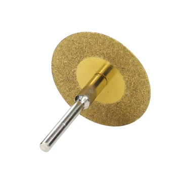 XCAN 1 Takım Mini elmas kesim Disk 20/30/40 / 50mm Shank ile 3mm Mandrel Titanyum Kaplı Dairesel Testere Bıçağı